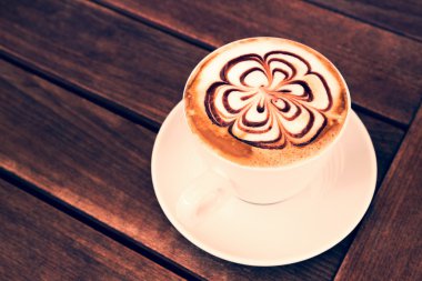 Bir fincan cappuccino kahve.