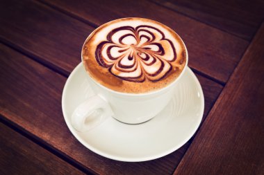 Bir fincan cappuccino kahve.