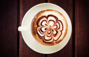 Bir fincan cappuccino kahve.