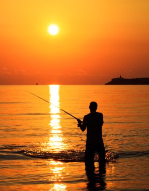 sunrise adlı balıkçı siluet