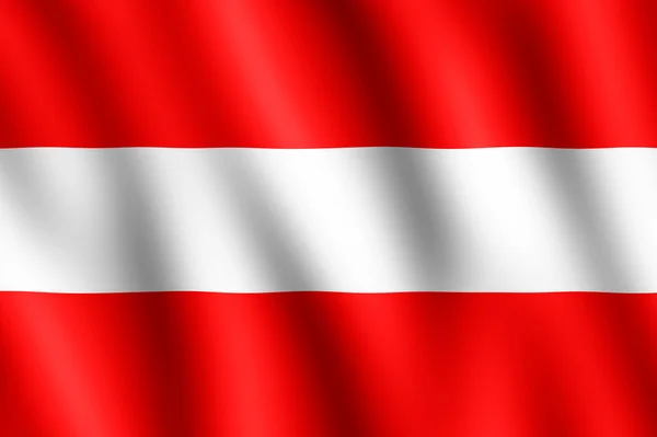 Flag of Austria waving in the wind — Stock Photo, Image