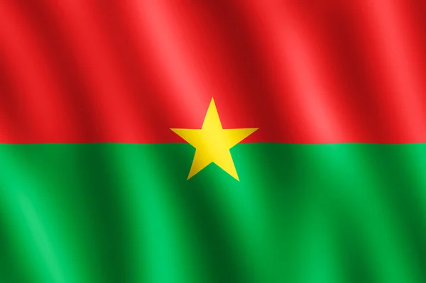 Bandeira de Burkina Faso acenando ao vento — Fotografia de Stock