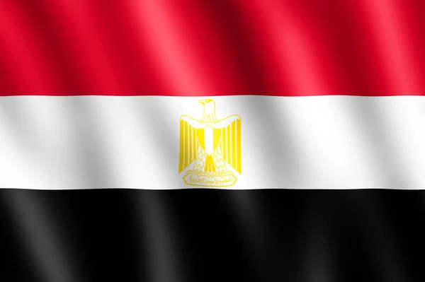 Flag of Egypt waving in the wind — Stock Photo, Image