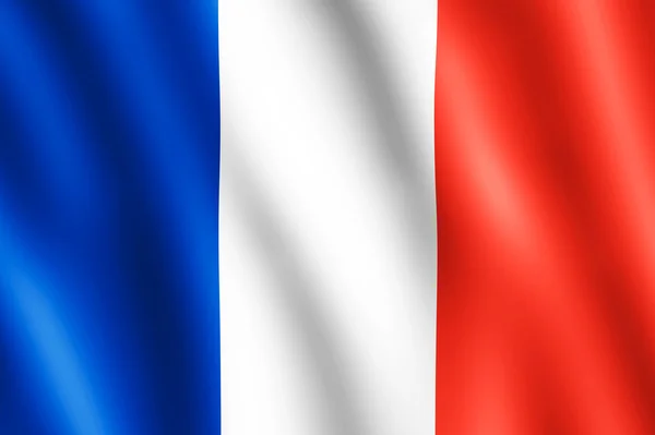Bandera de Francia ondeando al viento —  Fotos de Stock