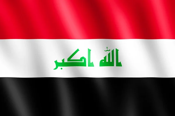 Flag of Iraq waving in the wind — Stock Photo, Image