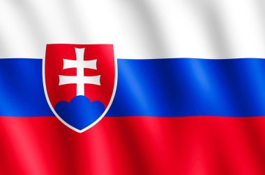 Slovakya rüzgarda sallayarak bayrak