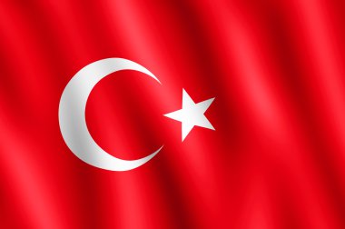 Türkiye bayrağı rüzgarda dalgalanıyor