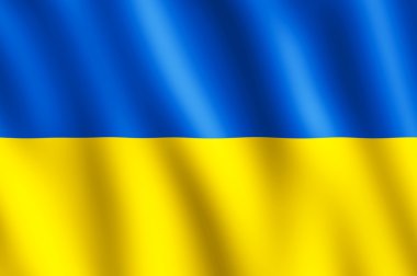 Ukrayna rüzgarda sallayarak bayrak
