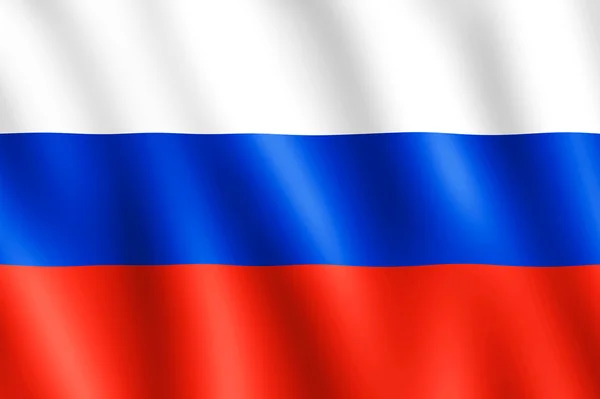 Флаг России, машущий на ветру — стоковое фото