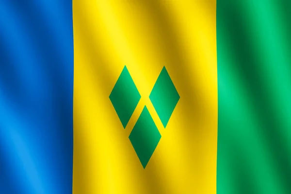 Saint vincent ve Grenadinler bayrağı — Stok fotoğraf