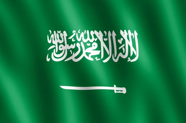 Flagge Saudi Arabiens weht im Wind — Stockfoto