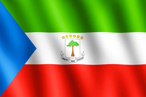 Vlag van Equatoriaal-guinea zwaaien in de wind — Stockfoto