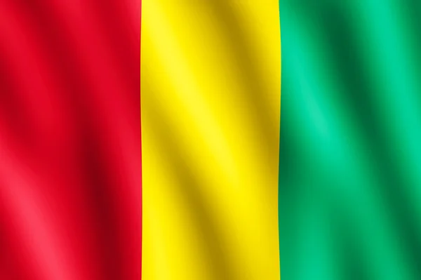 Bandera de Guinea ondeando en el viento —  Fotos de Stock