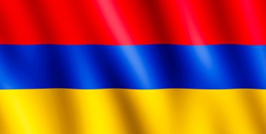 Ermenistan bayrağı rüzgarda sallanıyor