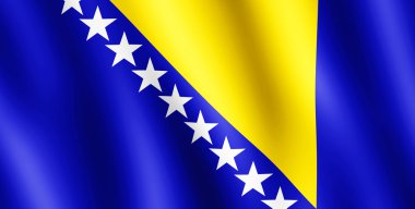 Bosna-Hersek rüzgarda sallayarak bayrak