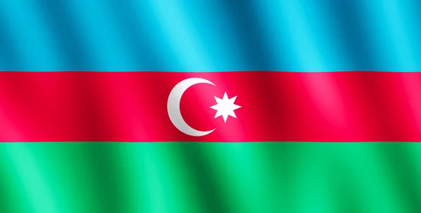 Flag of Azerbaijan waving in the wind — Stock Photo, Image