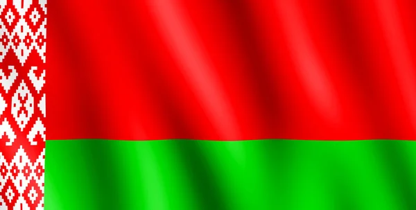 Flag of Belarus waving in the wind — Stock Photo, Image