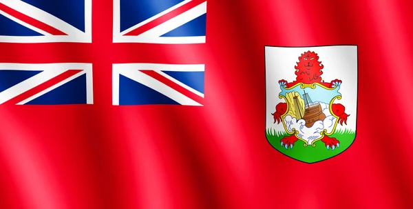 Flag of Bermuda waving in the wind — Stock Photo, Image