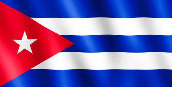 Bandiera di Cuba sventola nel vento — Foto Stock