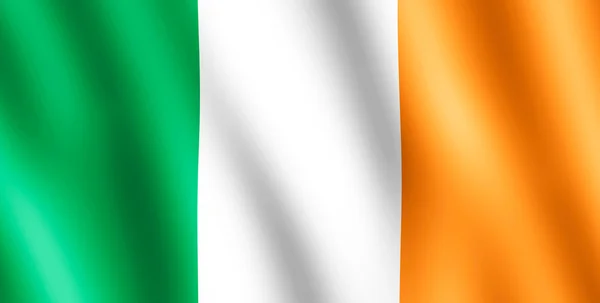 Flag of Ireland waving in the wind — Stock Photo, Image