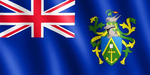 Flag of Pitcairn Islands waving in the wind — Stock Photo, Image