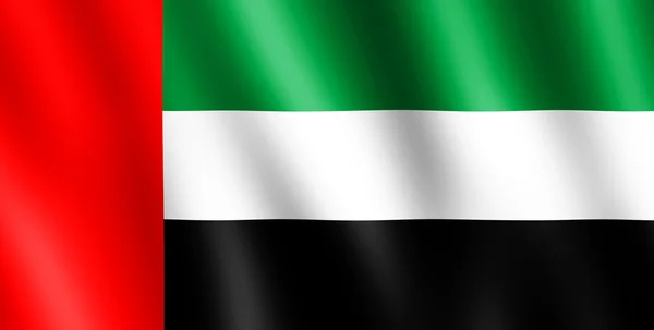 Flag of United Arab Emirates waving in the wind — Stock Photo, Image