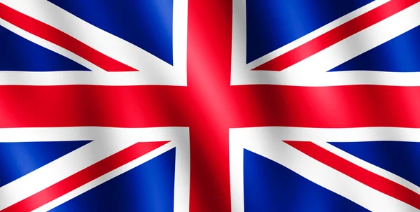 Флаг Великобритании, размахивающий на ветру — стоковое фото