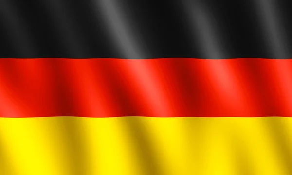 Flag of Germany waving in the wind — Stock Photo, Image