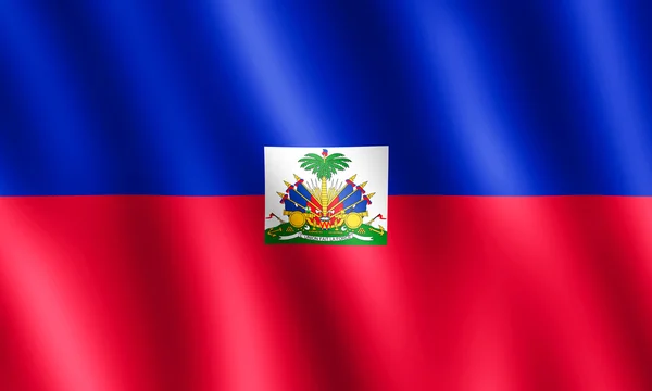 Bandeira do Haiti acenando ao vento — Fotografia de Stock