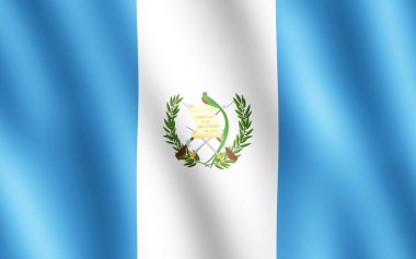Flag of Guatemala waving in the wind clipart