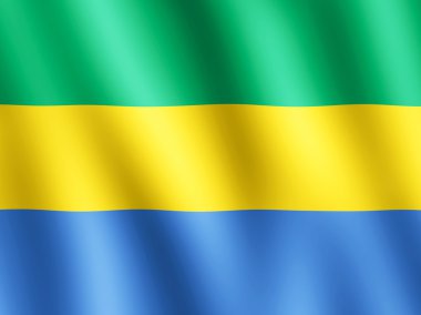 gabon rüzgarda sallayarak bayrak