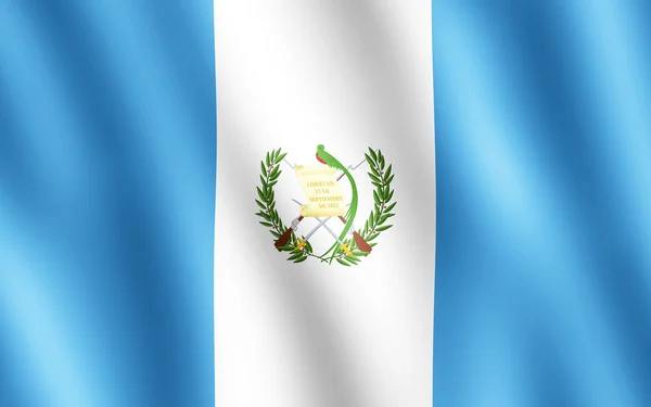 Bandeira da Guatemala acenando ao vento — Fotografia de Stock