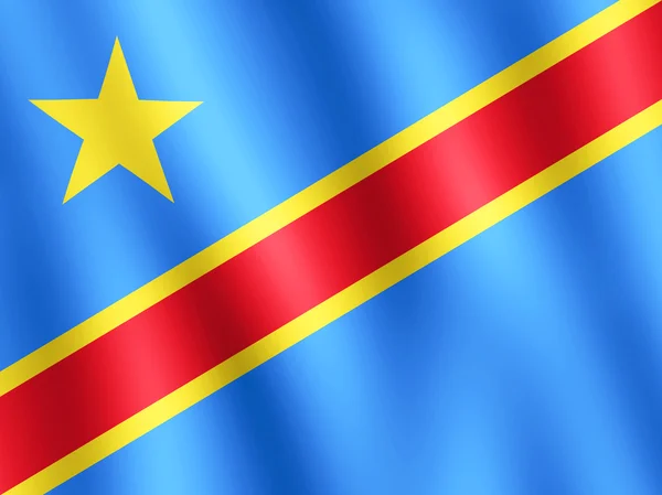 Flagge der Demokratischen Republik Kongo — Stockfoto