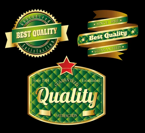 Quality vintage labels — Stock Vector