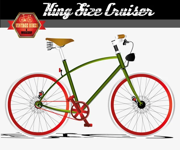 Gedetailleerde retro fiets — Stockvector