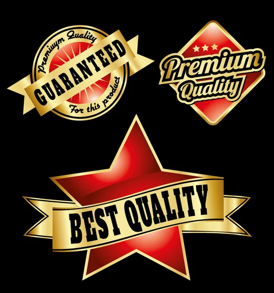 Etiquetas de calidad premium — Archivo Imágenes Vectoriales