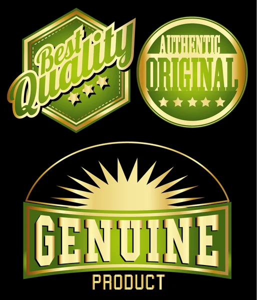 Quality vintage labels — Stock Vector