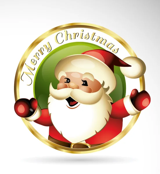 Santa Claus logo — Stock Vector