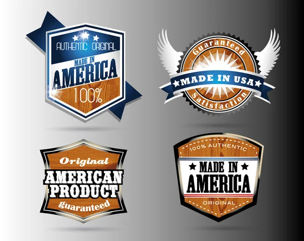 Made in USA labels — Stock Vector