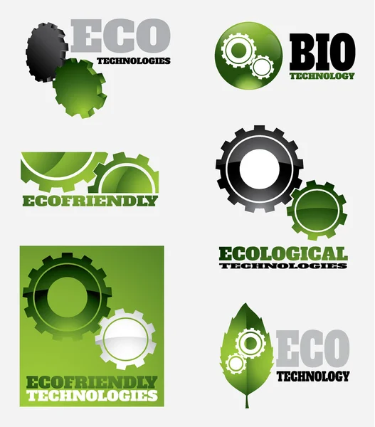 Set di progettazione ecologica — Vettoriale Stock