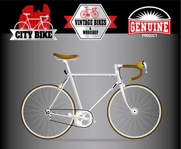 Bicicleta retro detallada Vectores De Stock Sin Royalties Gratis