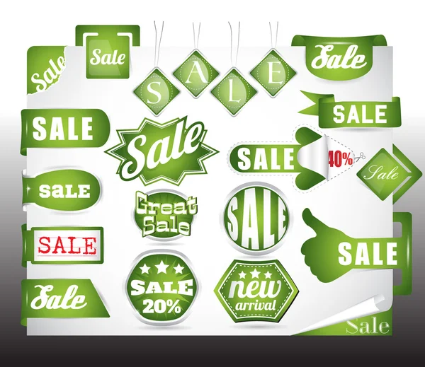 Venta etiquetas conjunto — Vector de stock