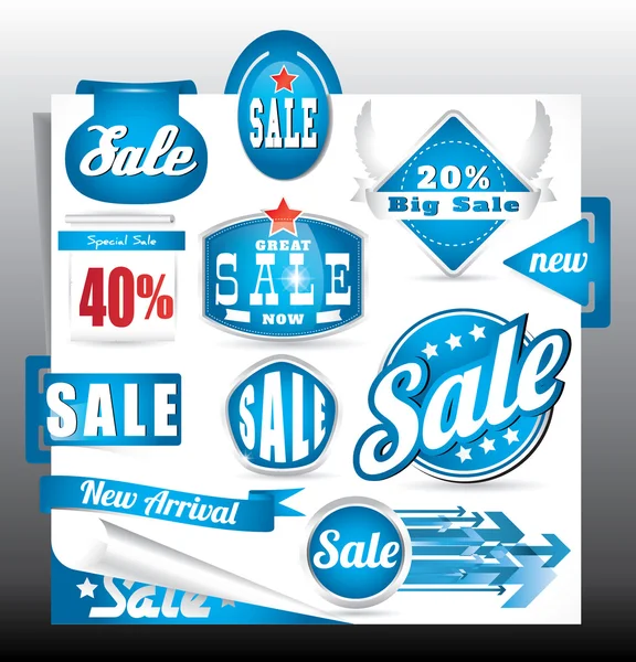 Sale labels set — Stock Vector