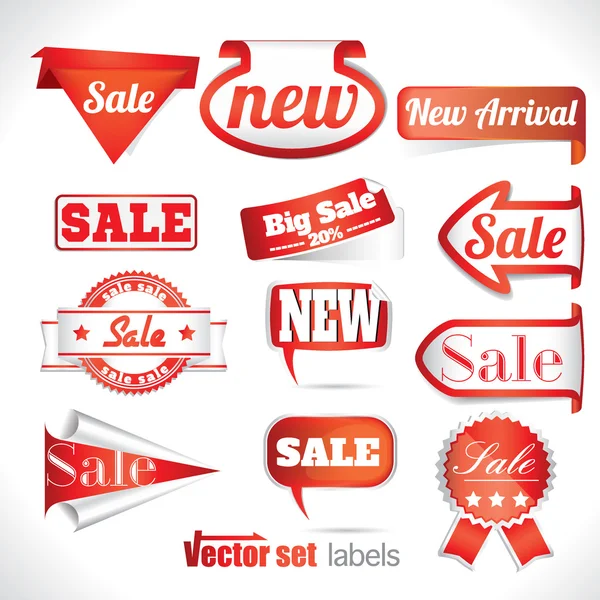 Sale labels set — Stock Vector