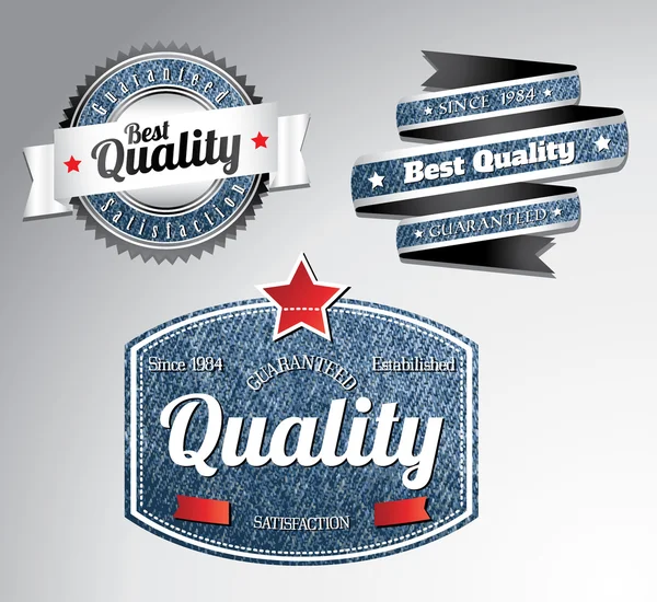 Premium quality vintage labels — Stock Vector