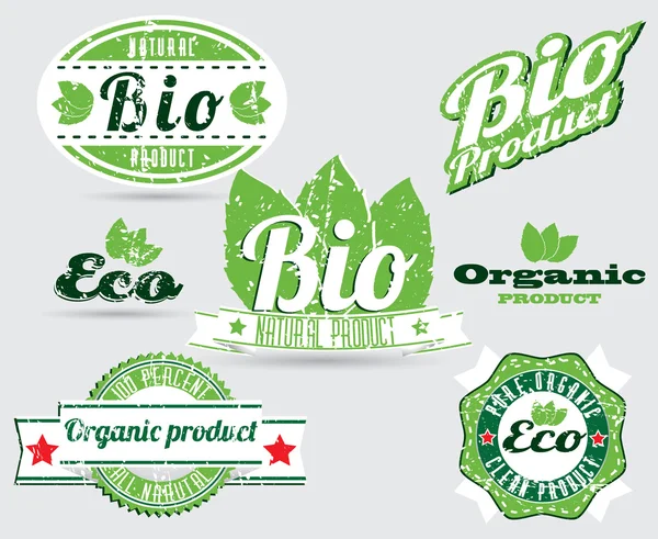Etiquettes pour produits naturels — Image vectorielle
