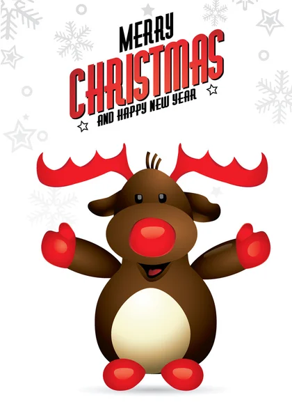 Reindeer christmas character — Stock Vector
