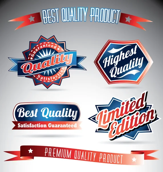 Premium quality vintage labels — Stock Vector