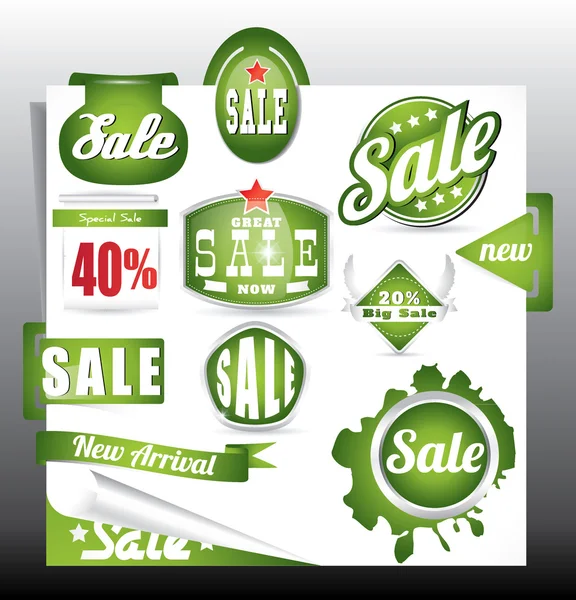 Sale labels set — Stock Vector