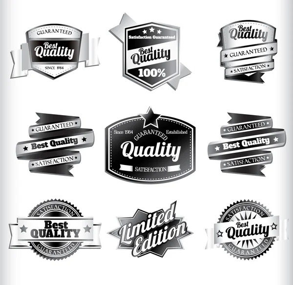 Etiquetas de calidad premium — Archivo Imágenes Vectoriales